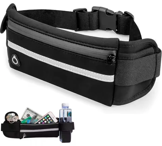 Pochete Esportiva cintura Preta porta celular garrafa utensílios para Corrida Preta photo review