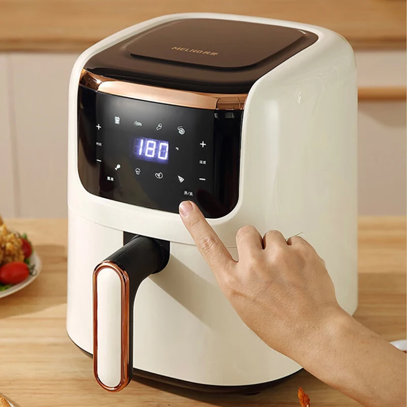  5L Electric Air Fryer Oven Large Capacity Smart Automatic  Household LED Touchscreen Deep Fryer Cooker Without Oil (Color :  Mechanical, Size : EU) : Home & Kitchen