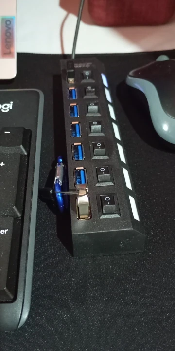 Extensão Hub Régua Usb 2.0 - 7 Portas Pc Hd Externo Pendrive photo review