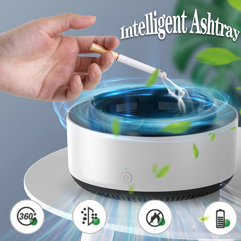 Car Ashtray Multifunctional With Air Purifier Self Extinguishing Ashtrays Portable Batteries