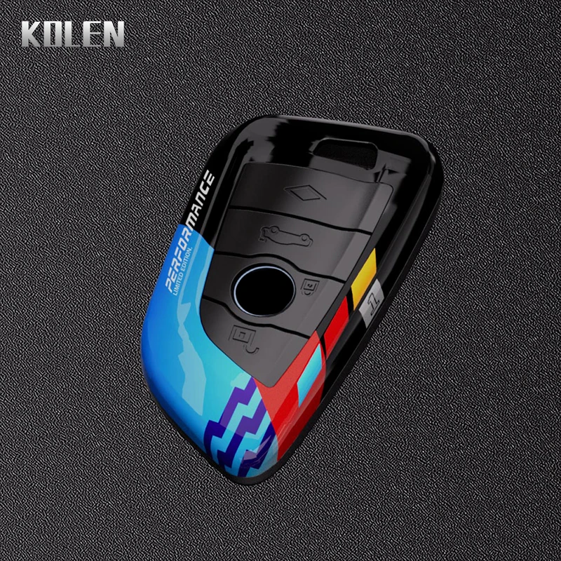 Sleek Carbon Fiber Style Car Key Case Cover