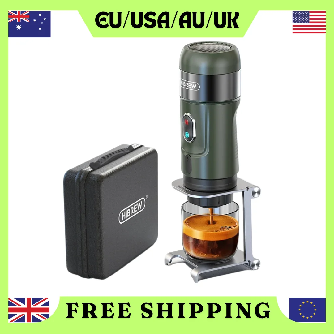 

HiBREW Wireless Electric Portable Espresso Coffee Machine for Car & Home Camping Coffee Maker Fit Nespresso Dolce Capsule Powder