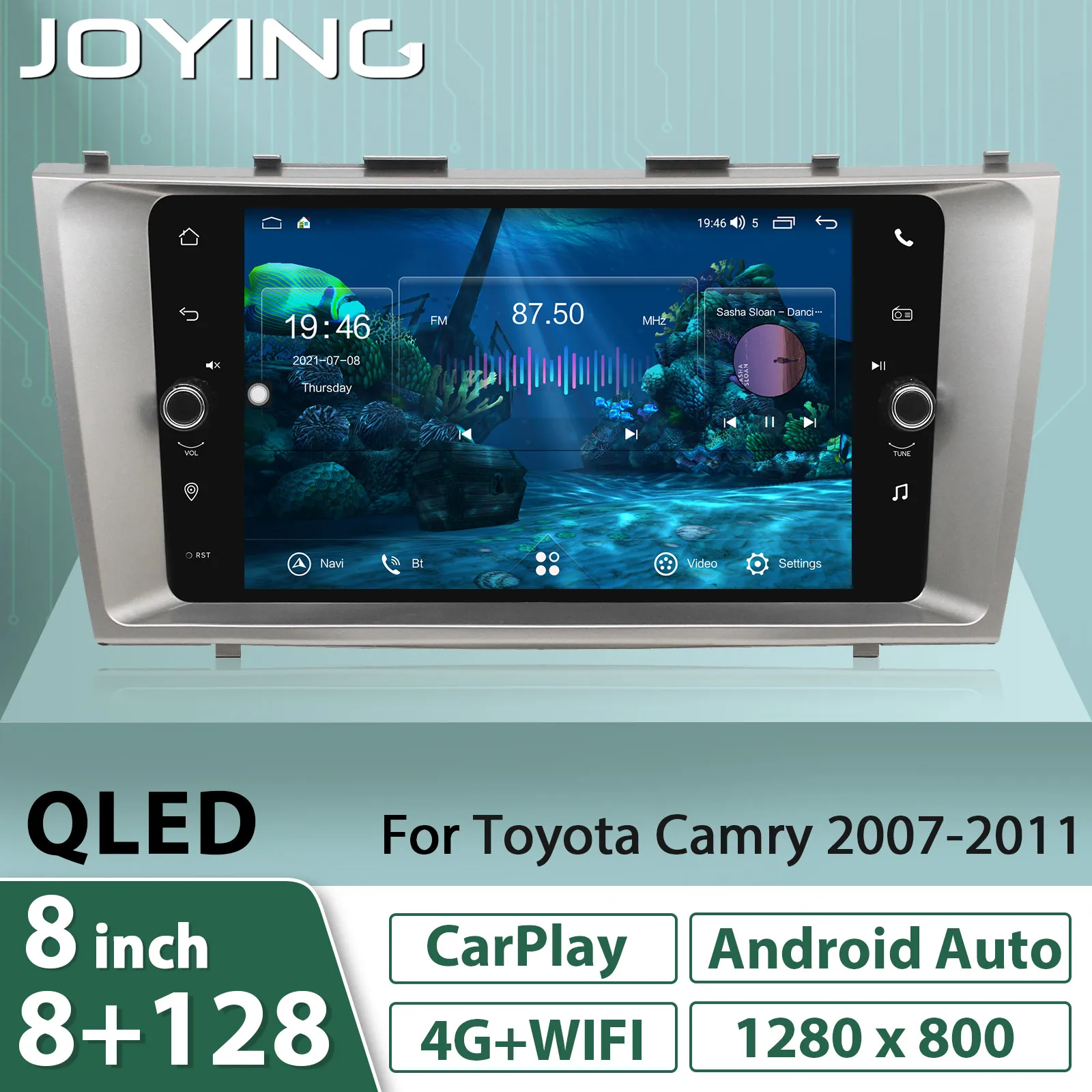 

8"Android Car Radio Stereo Head Unit For Toyota Camry 2007 2008 2009 2010 2011 Carplay Android Auto Wireless Plug And Play