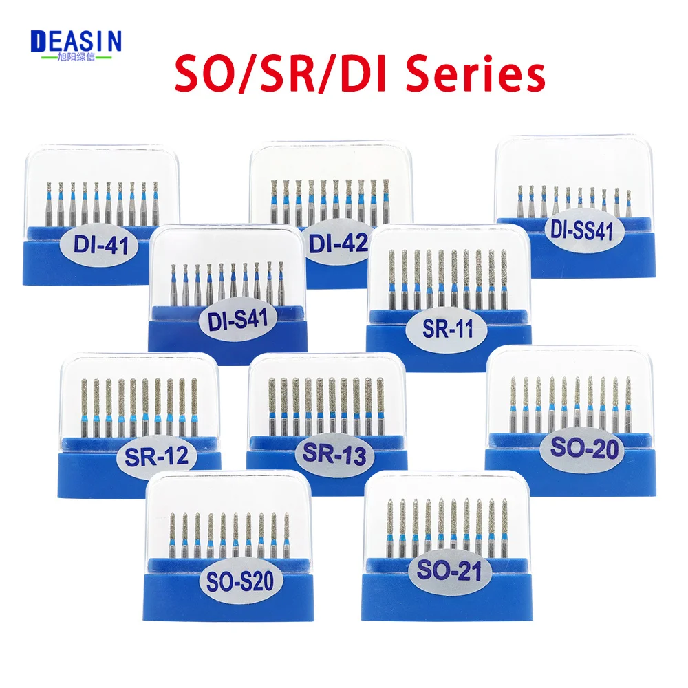 

100 Pcs 1.6mm Diamond Grinding Bur Drill Bits Sets For Dental Grinding Dental Polishing Burs DI SO SR Series