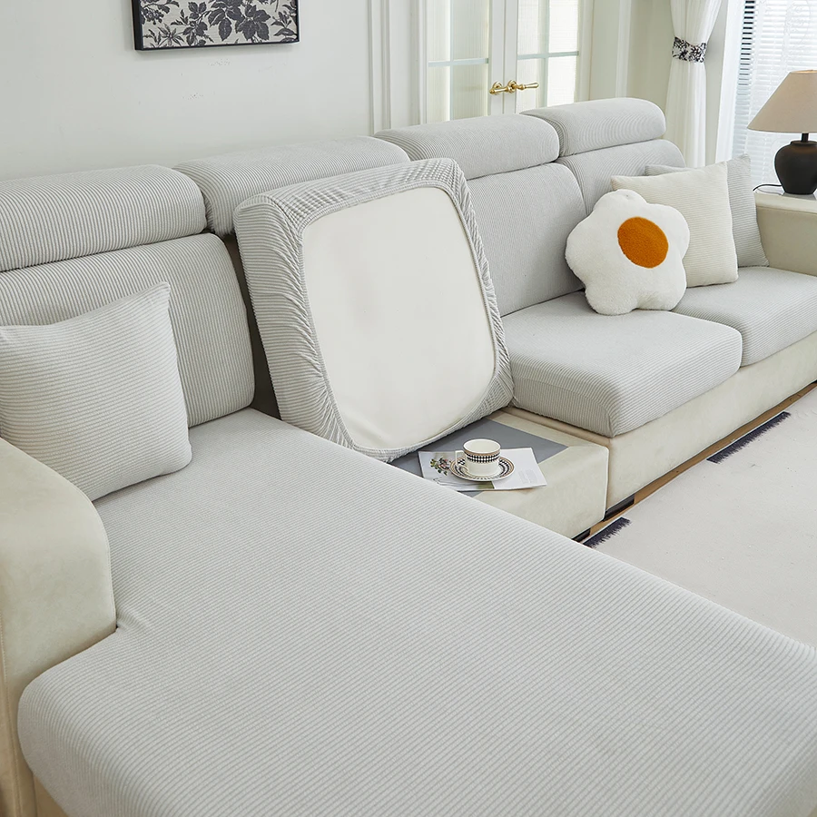 Four-season universal new solid color sofa hats jacquard all-inclusive sofa cushion covers non-slip breathable sofa hats wholesa 4