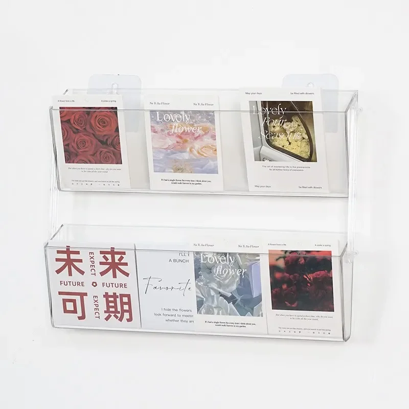 Acrylic Postcard Card Display Rack,Wall Floral Card Holder Brochure  Stand,Flower Shop Postcard Greeting Card Hanging Storage - AliExpress 15