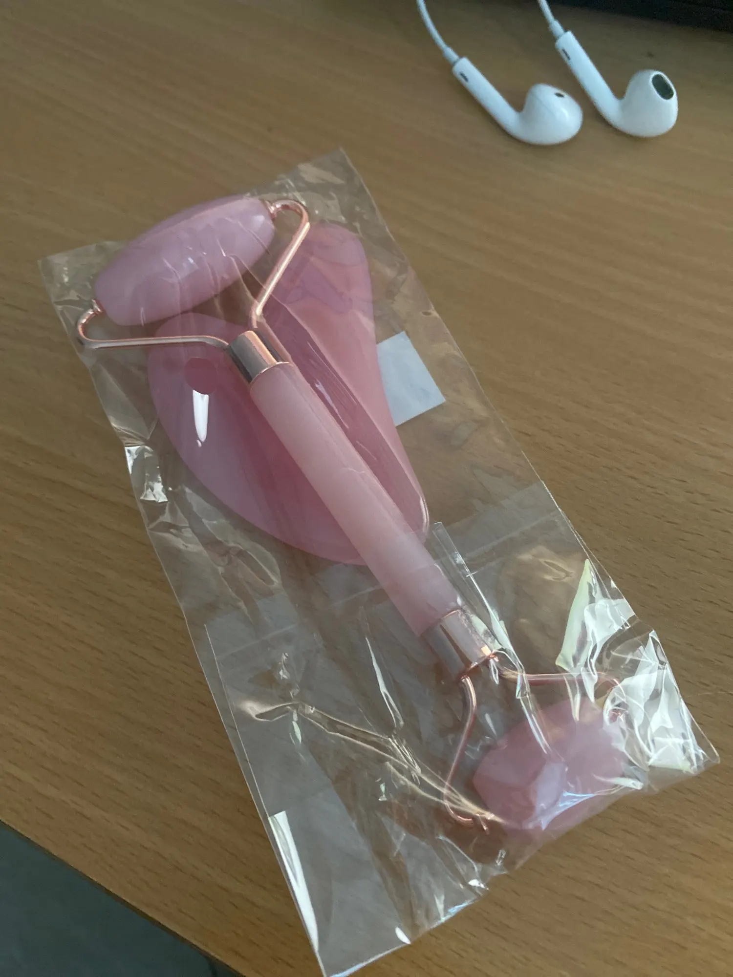 Pink Gua Sha Roller Scraping Board Face Beauty Non Jade Roller Scraping photo review