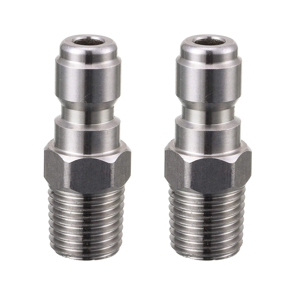 Pressure Washer 1/4 Inch Quick Plug Connector To Spray Gun Wand Lance Adapter Stainless Steel Quick Disconnect Release Fitting 6