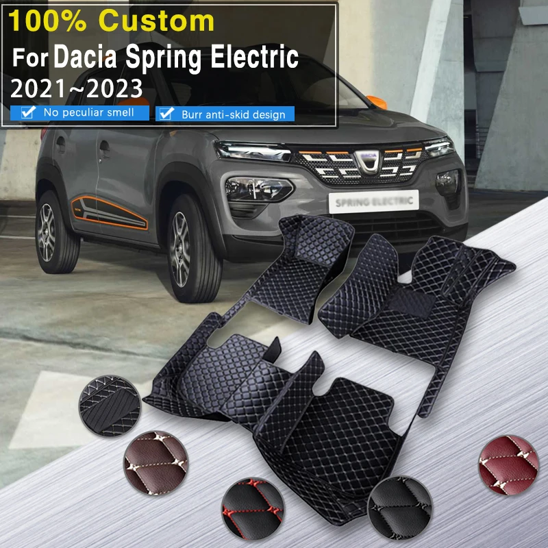 Car Floor Mats For Dacia Spring Electric Renault City K-ZE Renault Kwid  E-Tech Electric 2021~2023 Waterproof Pad Car Accessories - AliExpress