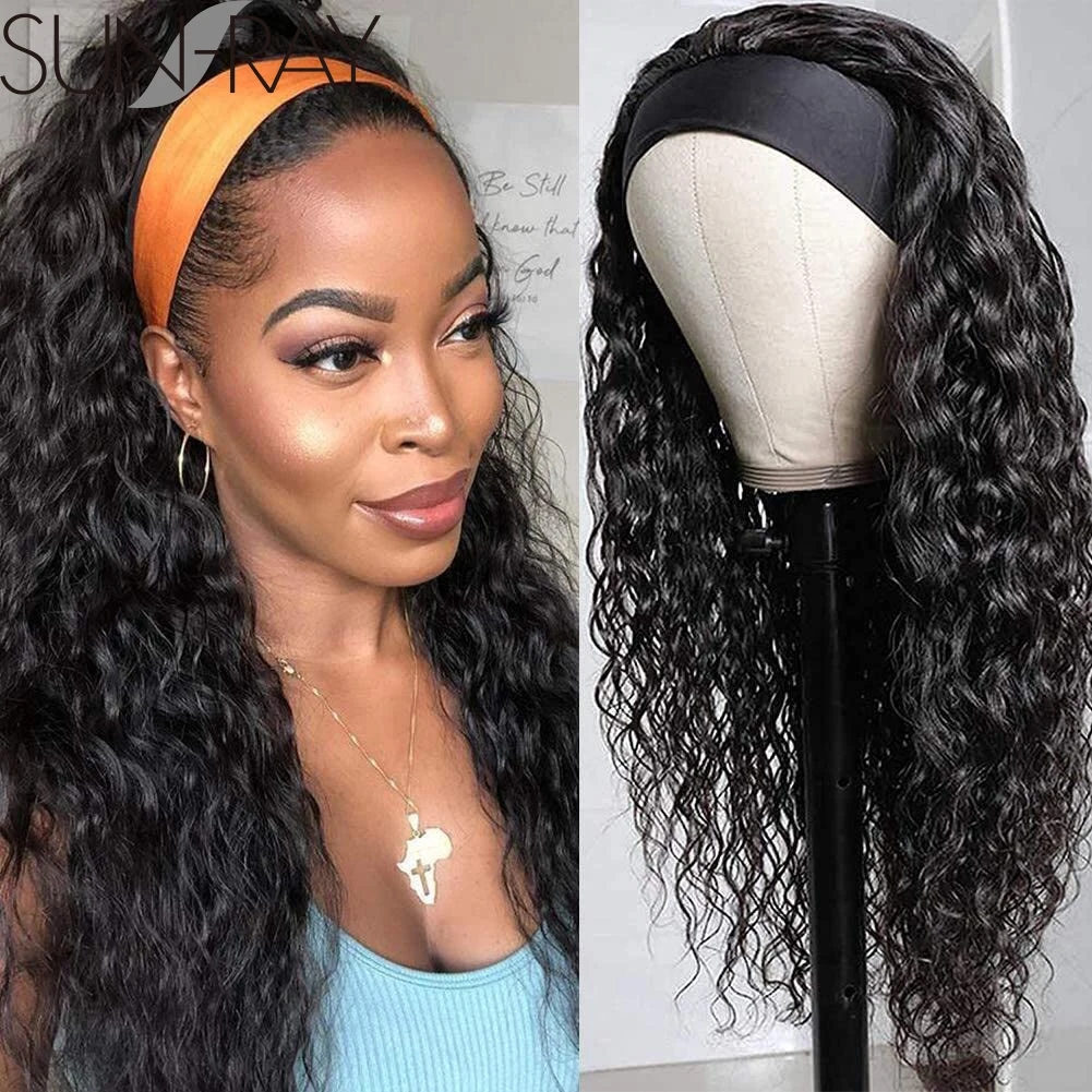 Curly Headband Wig Human Hair Wigs For Black Women Human Hair Wig
