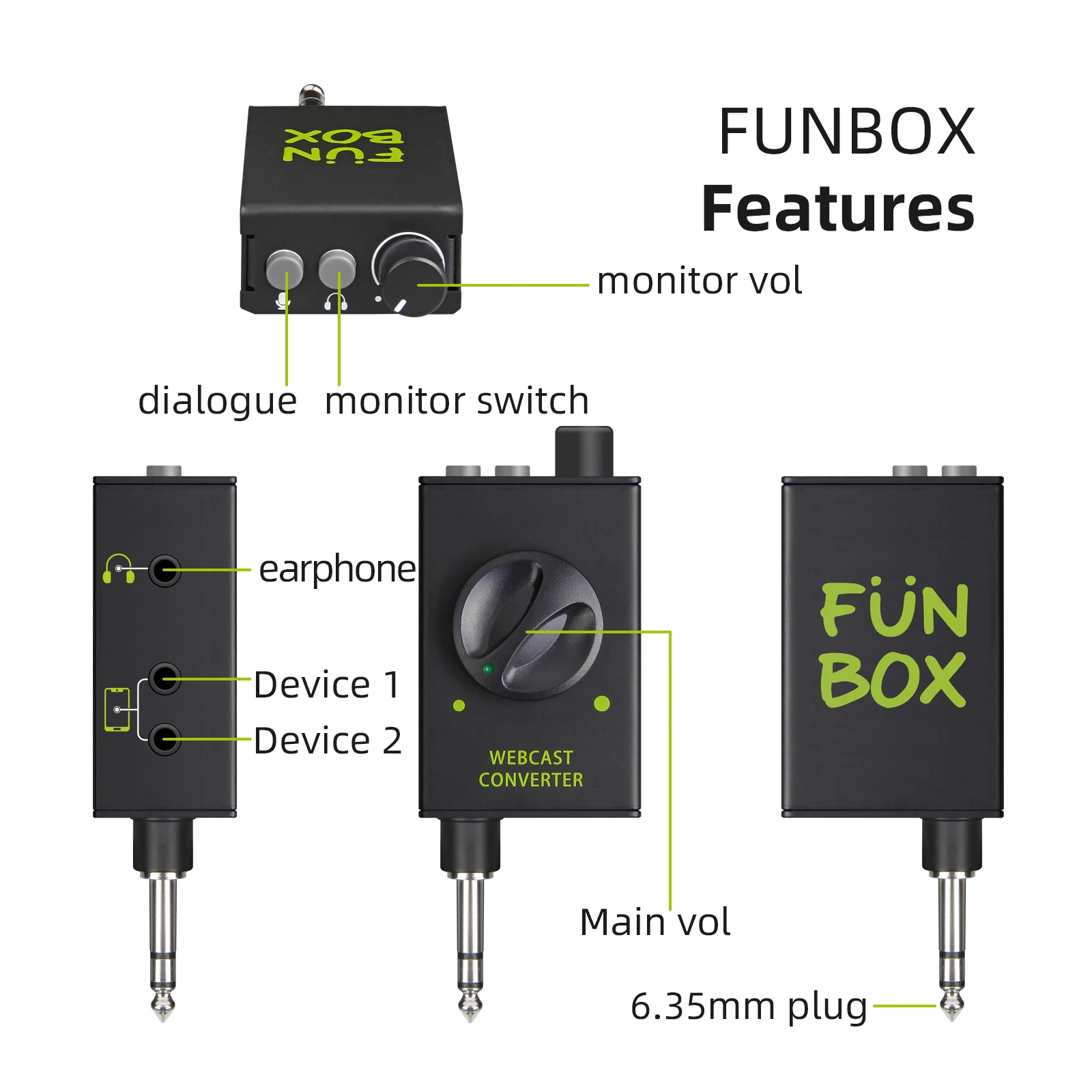 DJ Console Mixer Live Streaming Adapter Output Devices Supports Smartphones Laptops PC etc for Conversation Karaoke Recording