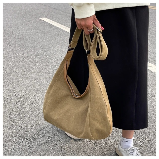 Shoulder Bag For Women Hobo Tote Bag Casual Grace Canvas Bag Retro  Crossbody Bag Large Capacity Purse