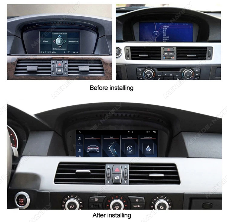 MEKEDE Linux 8,8-zoll Auto Radio Carplay Für BMW 3 5er E60 E61 E63 E64 E90 E91 E92 E93 E94 multimedia Bildschirm Android AUTO – Detail 6
