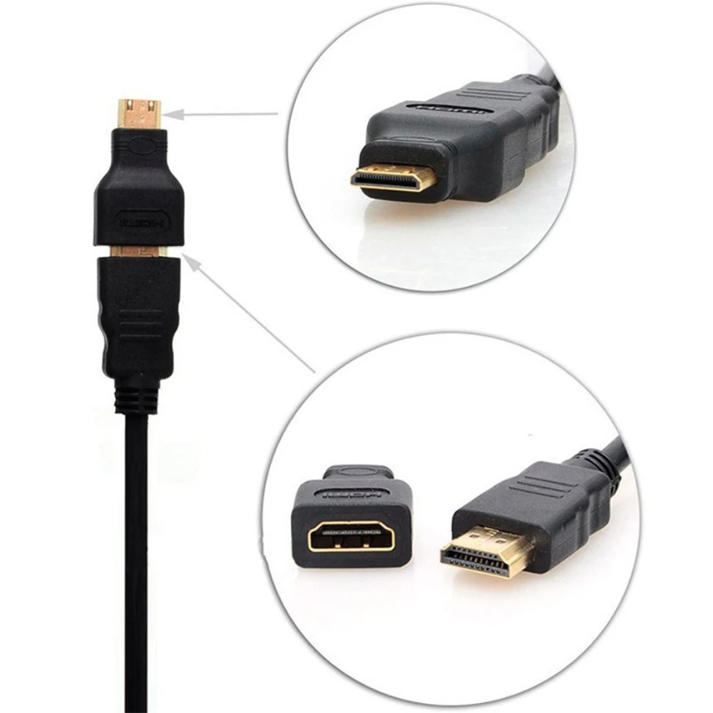Cabo Micro e Mini HDMI Para HDMI 1.5M ADT-021