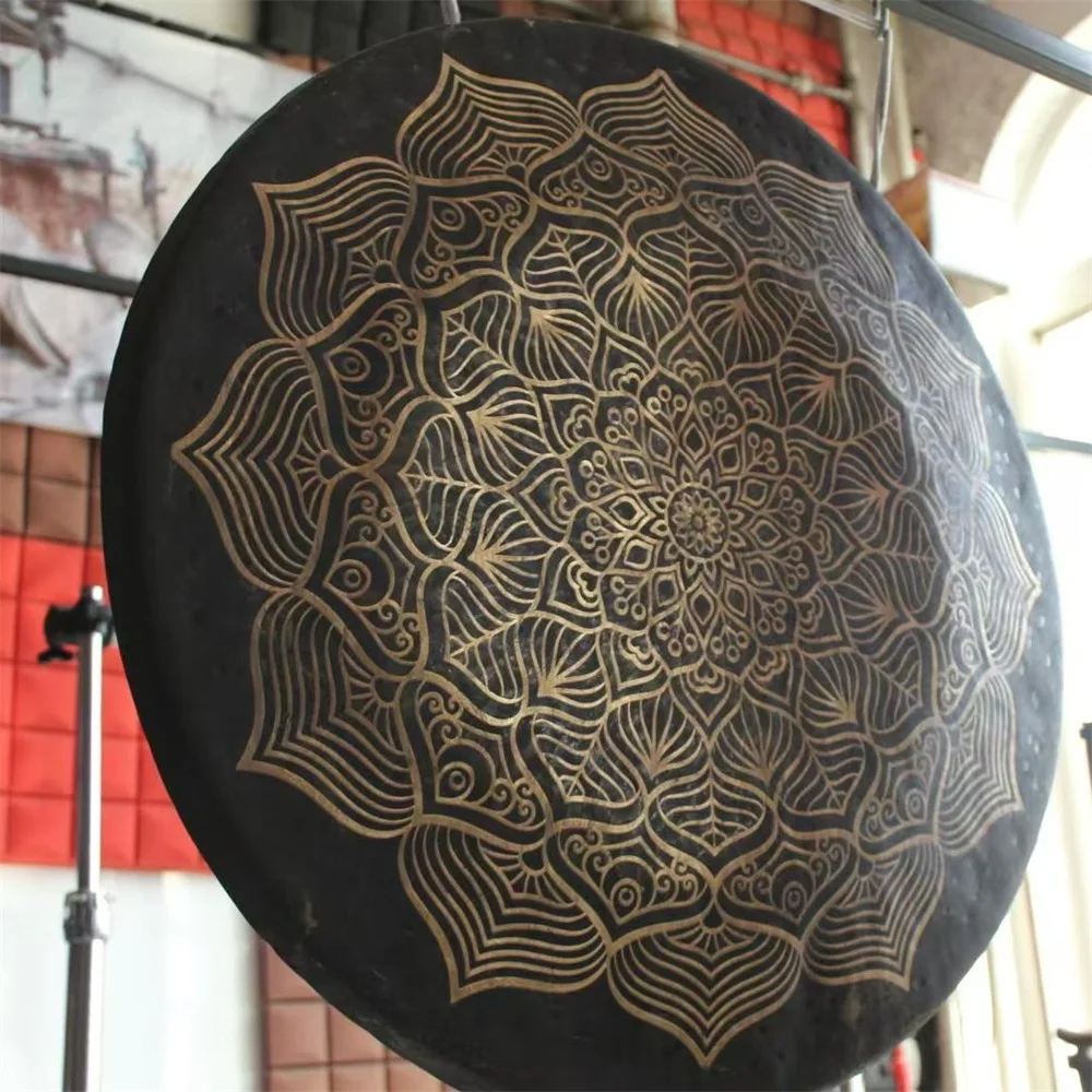 Arborea Sound Healing Gongs-Mandala Chau Gong 45-90cm with Mallet Long Sustain Meditation Gong for Yoga and Therapy Sound Bath