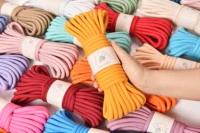8MM Polyester Braid Cord 10meters Pet Leash Safety Rope Outdoor Thick Macrame Cord for Bag making and DIY Handmade Accessory 1