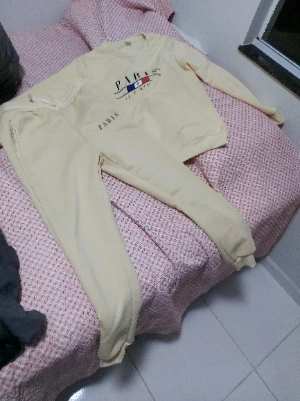 Men's Sports Set, Paris Long-sleeved, 3D Printing, Simple Design, Fashion Brand Clothing, Casuai Sets photo review