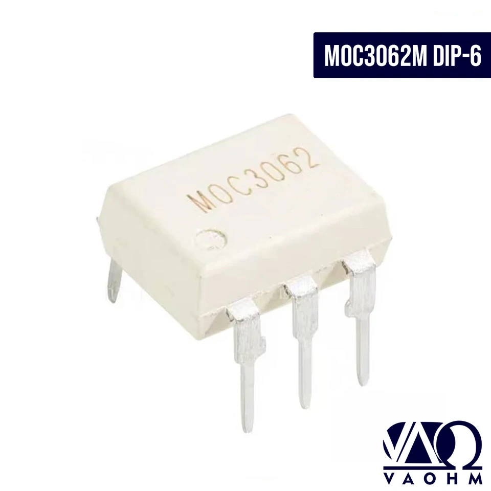 10-Pack MOC3062M Optoisolators - Zero-Cross Triac Driver DIP-6 Package For Electronic Projects