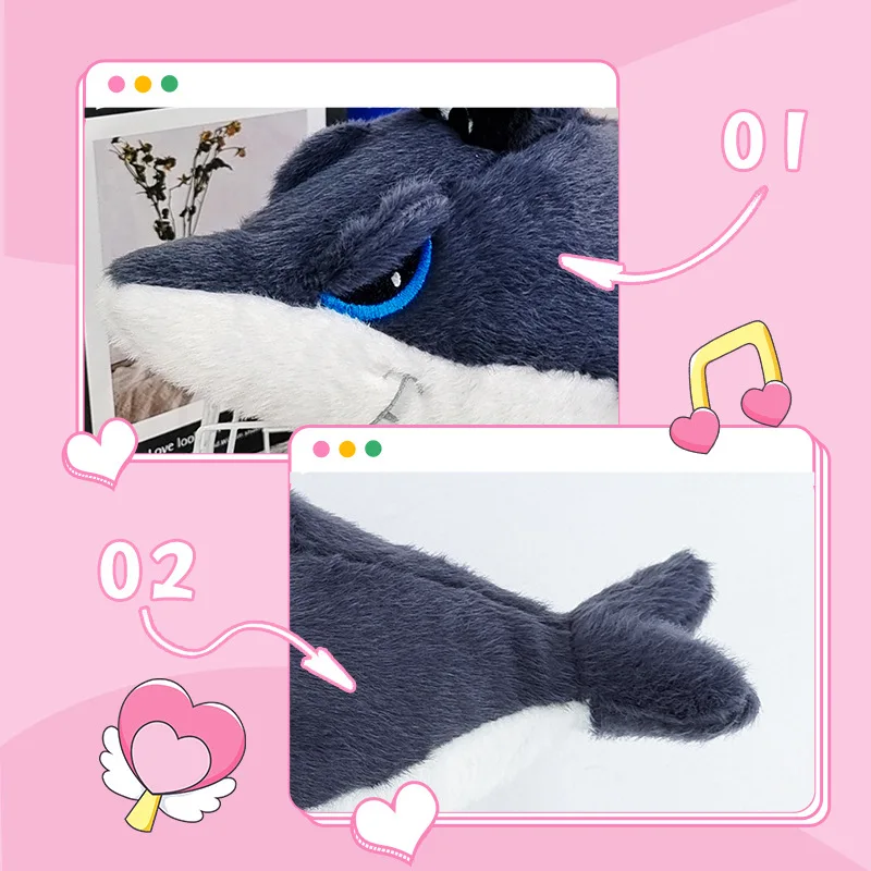 Pirate Great White Shark Plush Doll Bedroom Sofa Ornament Shark Pillow Plush Toy Children's Birthday Christmas Gift