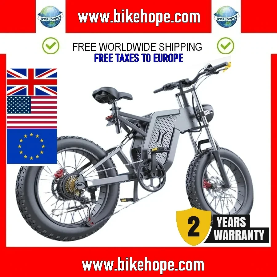 2024 Новинка X20 2000W 30AH V￩lo ￉lectrique de горы 20 дюймов для Homme, 2000 Вт, 48 В, 35 Ач, велосипедный спорт для взрослых