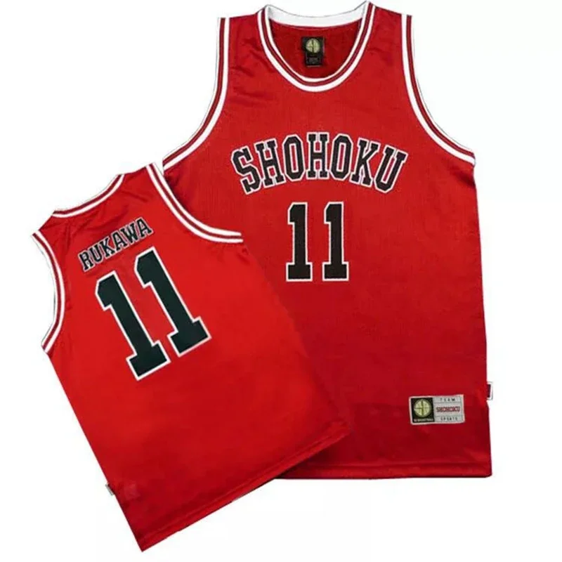 Anime Sakuragi HanampiercRukawa Cosplay Slam Dunk Jersey, Luminhoku School Basketball Team, 1-15 Jersey, Quality Sportedly Costume