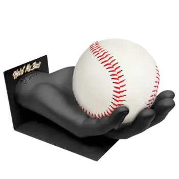 Wall-Mounted Ball Holder Hand & Stand - Stylish Organizer & Space-Saving Table Top Basketball, Soccer, Football, Rugby Man Cave 1