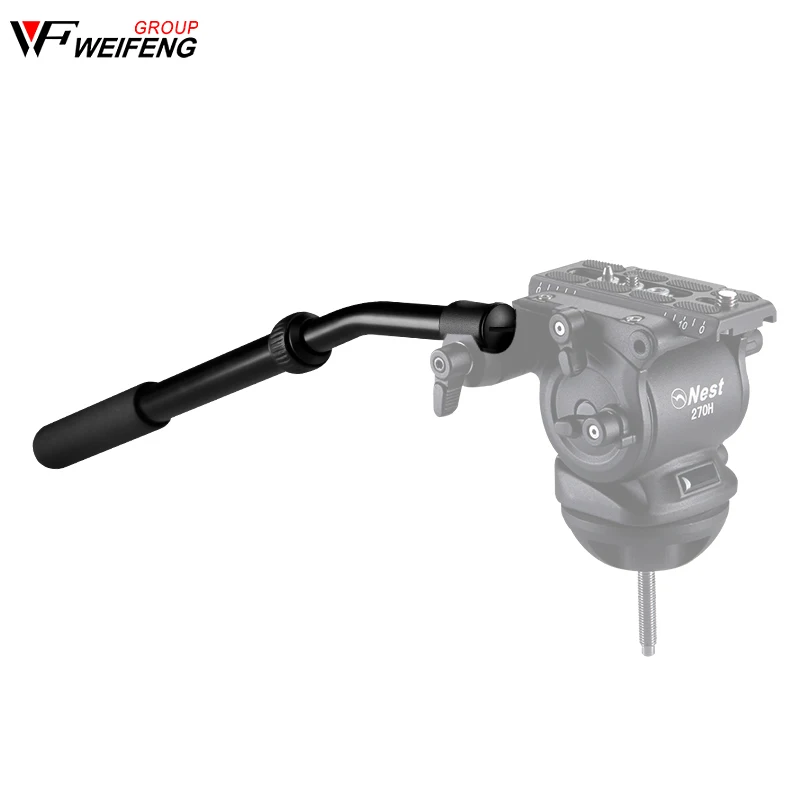 Camera fluid head Lengan Pegangan Aluminium Profesional untuk Weifeng 717/718 handle 717h/717ah NEST660 Kepala Tarik Cairan Tripod Kamera Video