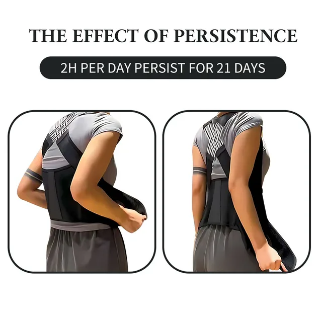 Back Brace Posture Corrector for Women and Men, Shoulder Straightener Adjustable Full Back Support Upper and Lower Waist Belt 3