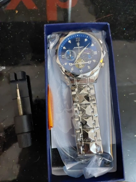 POEDAGAR Luxury Man Wristwatch Waterproof Luminous Chronograph photo review