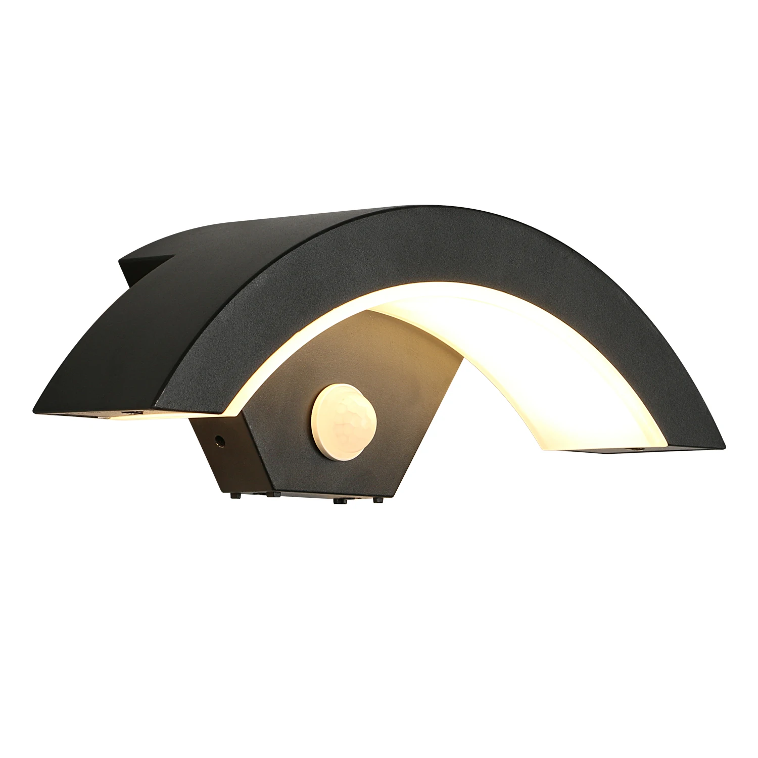 Applique Sensore Movimento Alluminio Nero — LED Esterno — vista 8