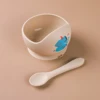 2PCS/Set Silicone Baby Feeding Bowl Tableware for Kids Waterproof Suction Bowl With Spoon Children Dishes Kitchenware Baby Stuff 2