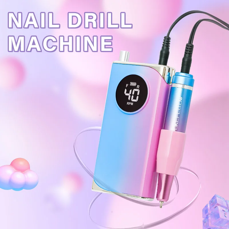 40000RPM Nail Drill Machine High Torque Nail Sander Rechargeable Nail Equipment Professional Nail Art Salon Manicure Machine 2