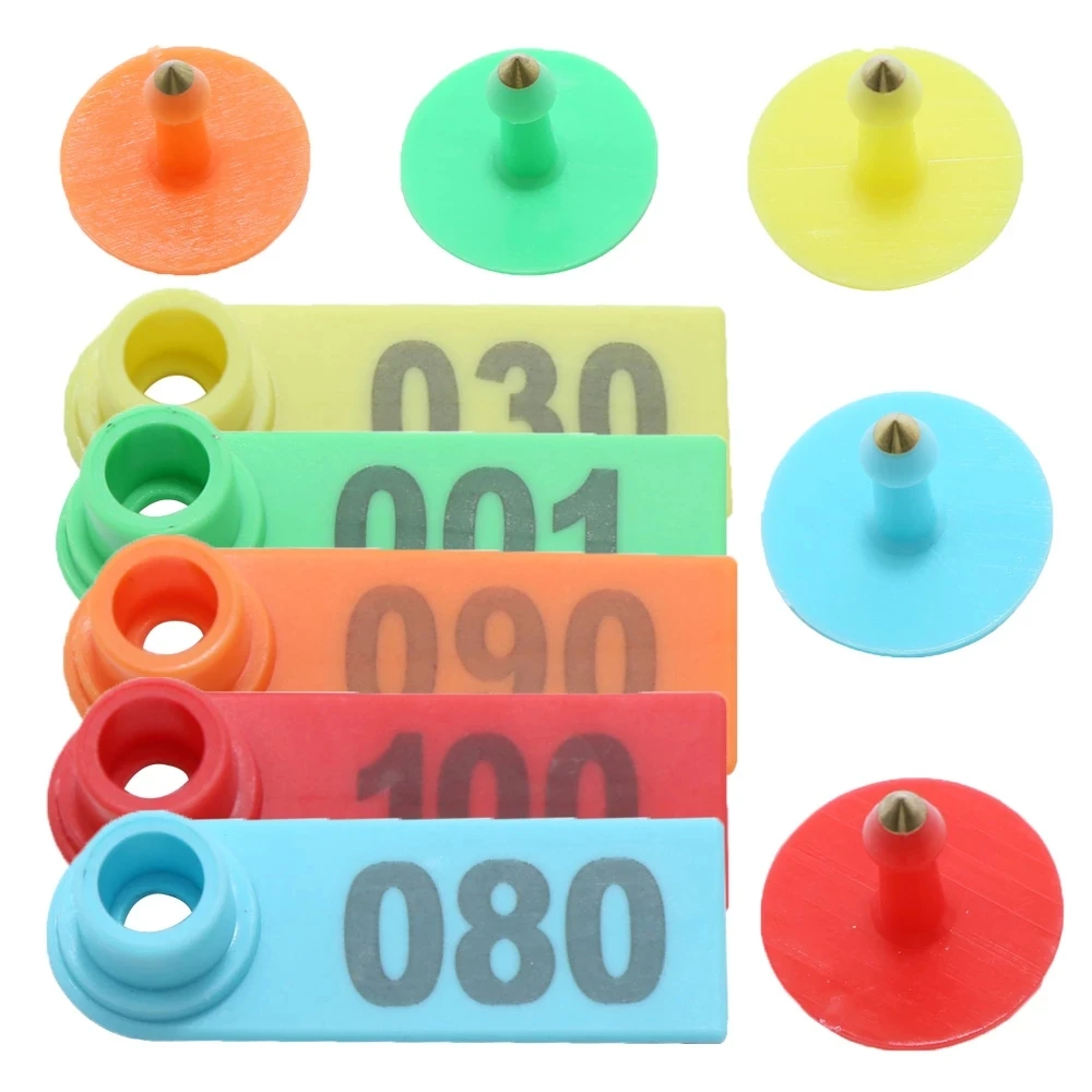 Livestock Ear Tags 100Pcs Sheep Goat Identification
