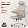 Comhoma Office Chair Ergonomic Desk Chair with Flip-Up Armrests, 3D Headrest Executive Desk Chair Comfy 2