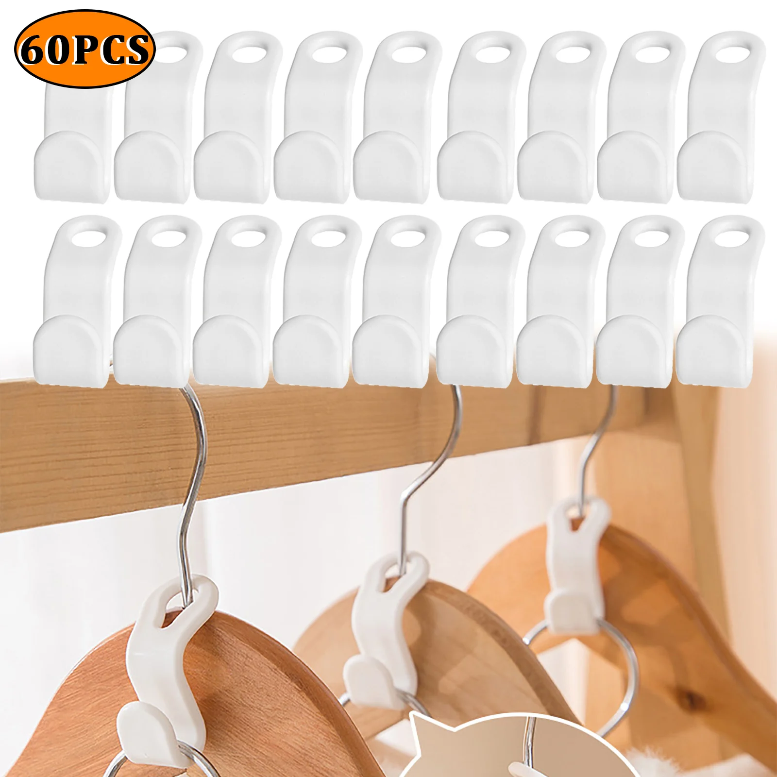 5/10/20pcs Home Hanger Connection Hook Hanger Buckle Thickened Plastic  Clothes Hangers Connector Hooks for Hanger Buckle Hook - AliExpress