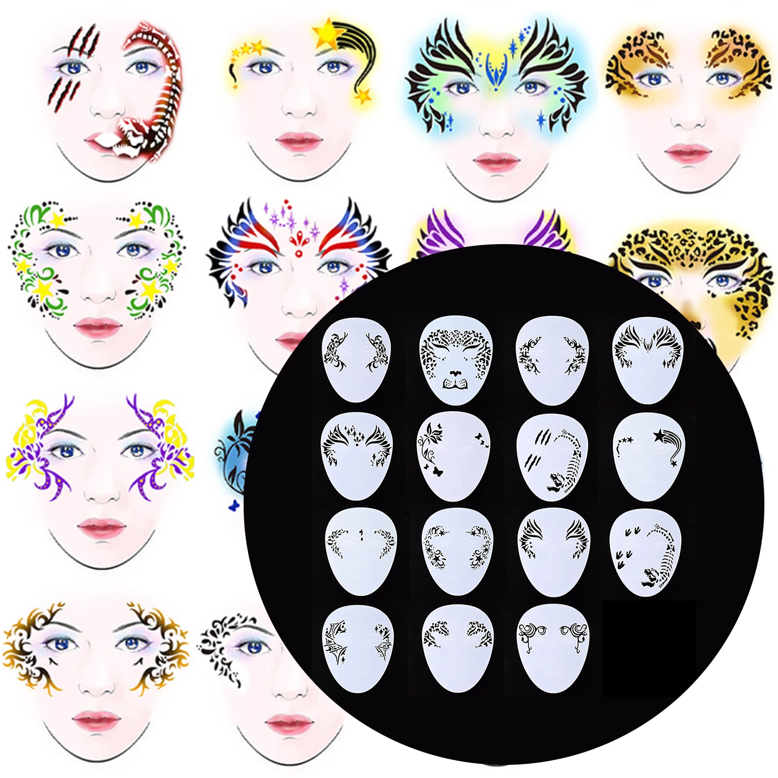 Face painting templates for performance graffiti premium material ...
