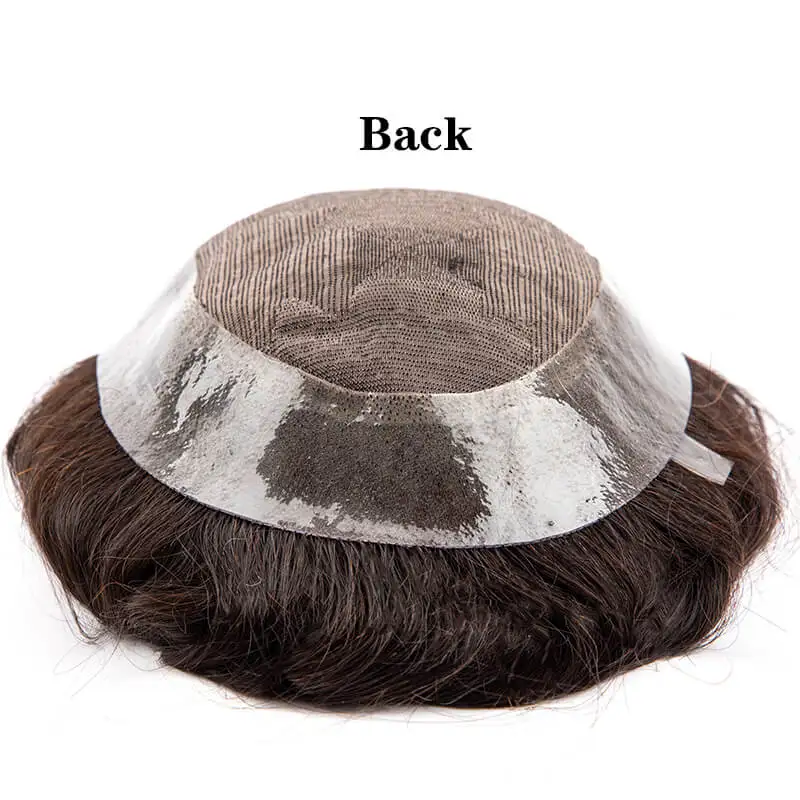 Male Hair Prosthesis Lace Front & Mono Top Durable Toupee Men Wig 100% Human Hair Exhuast Systems Unit Male Wig human hair toupee