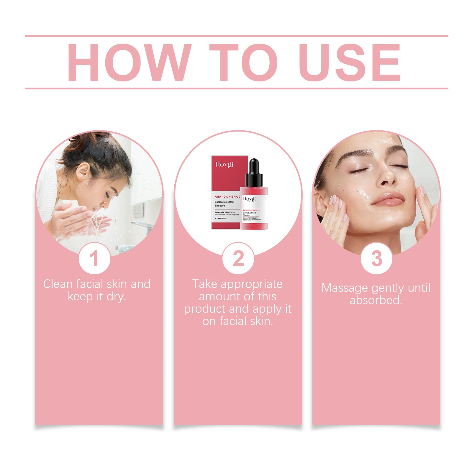 Hoygi Exfoliating Face Serum Tightening Pores Reduce Fine Lines Dark Spot Corrector Improve Skin Tone Moisturize Face Skin Serum