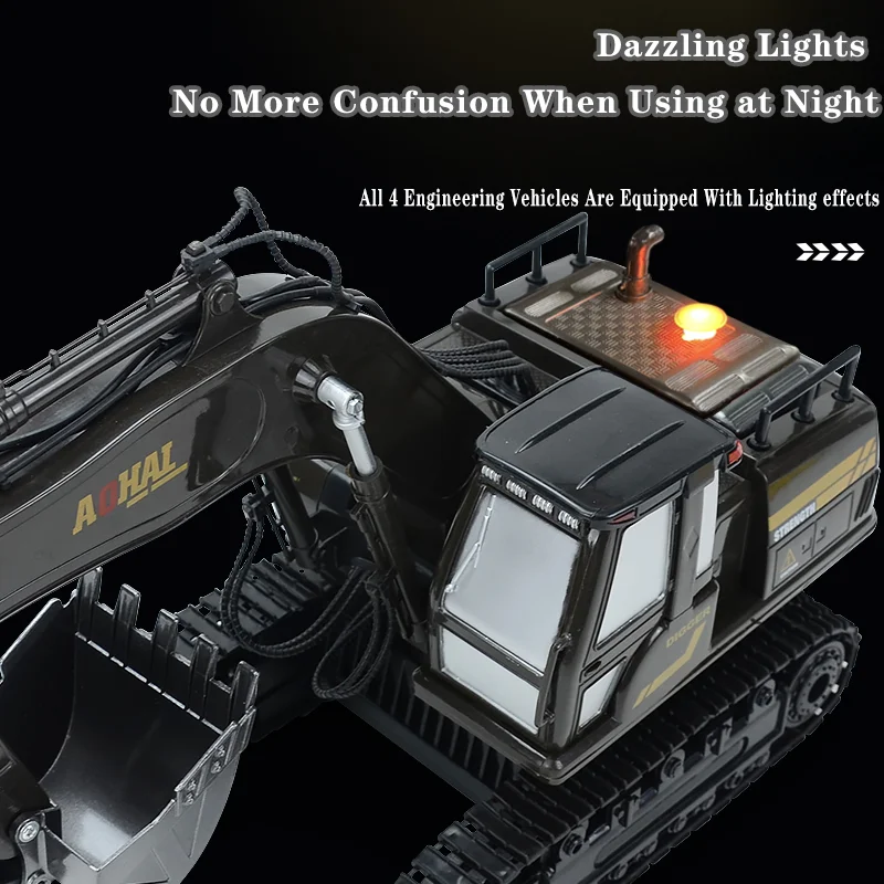 Alloy RC Dump Truck 8-Channel Large-Scale Remote Control Engineering Vehicle Multi-functional Lighting and Sound Simulation 4