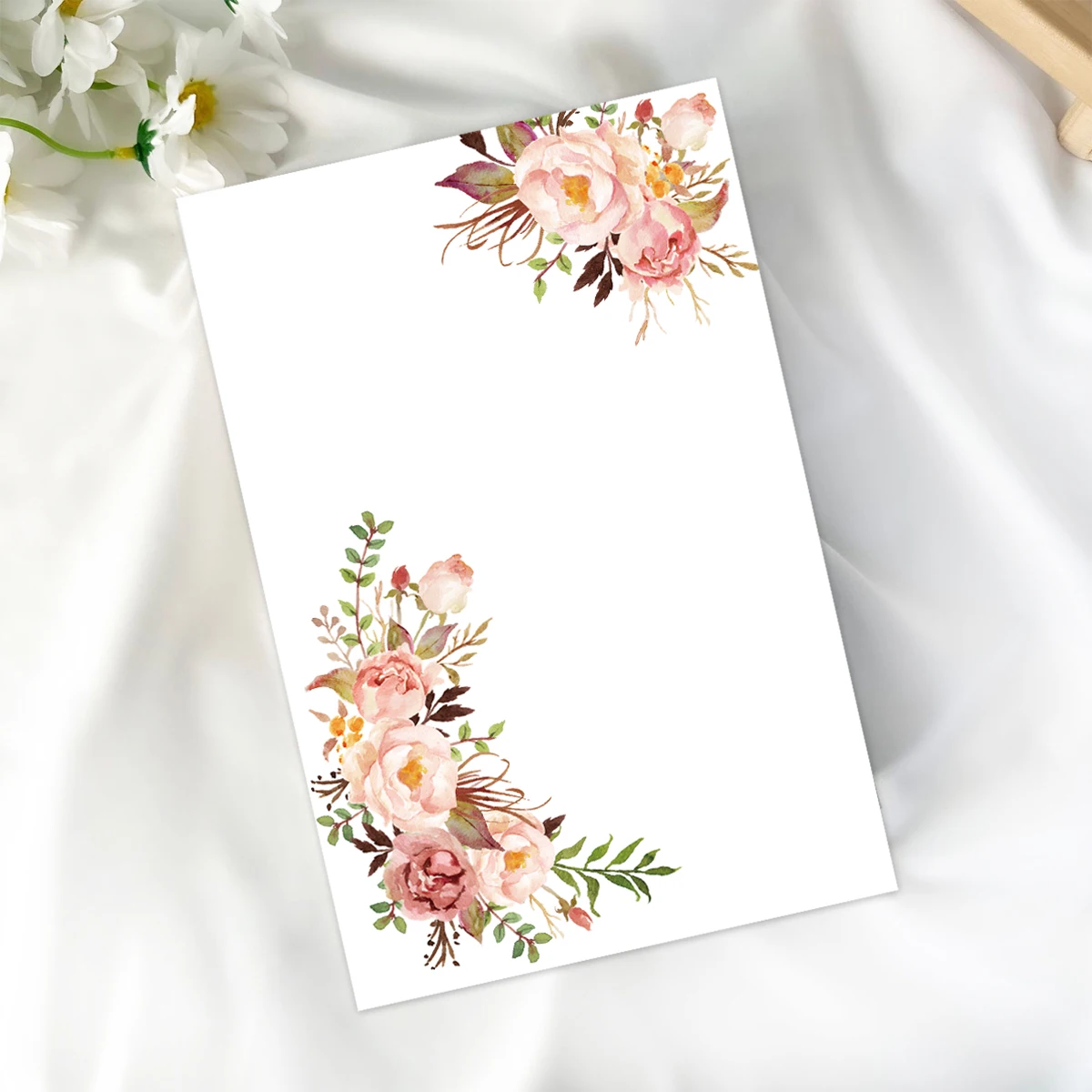 Floral Table Place Cards Easy Folding 10Sheets