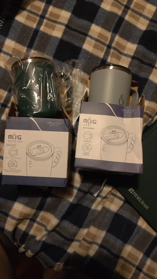 500ml/17oz 304 Stainless Steel Water Bottle Double Layers Coffee Mug Milk Cup With Plastic Lid And Handle photo review