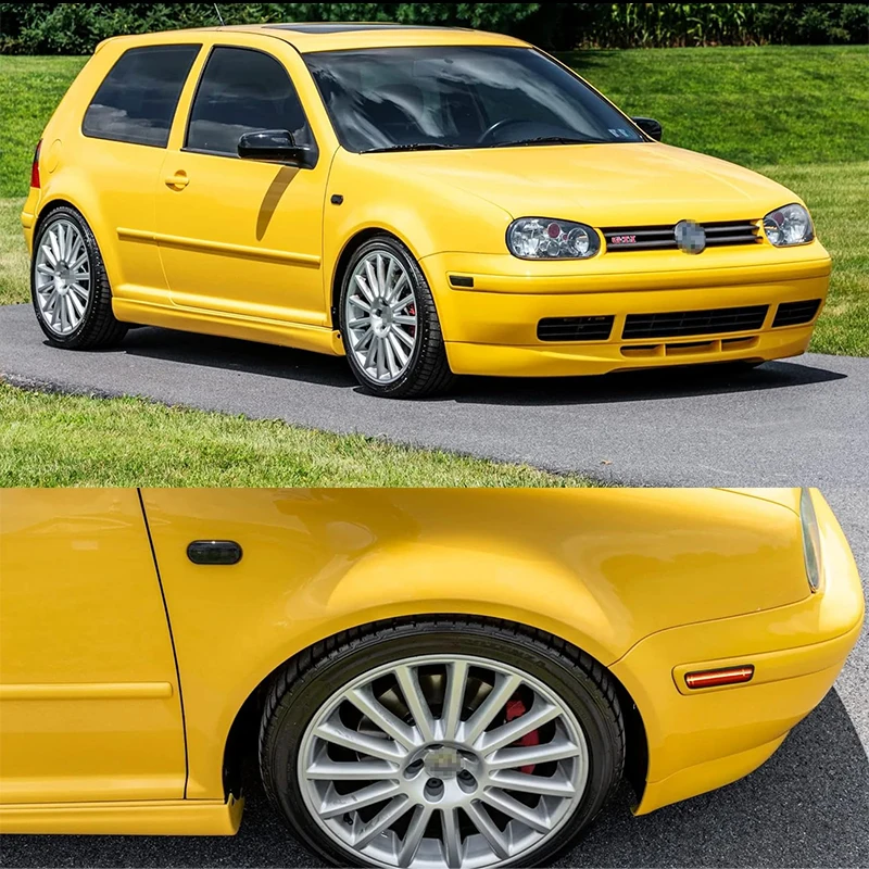 2pcs Front Bumper Amber Led Side Marker Light For 1999-2005 Volkswagen MK4 Golf