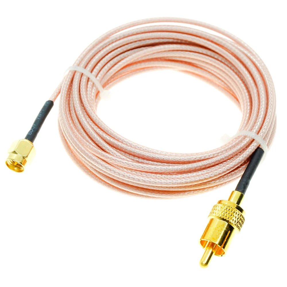 Connecteur RG316 RCA mâle à SMA mâle, borne de fil à sertir, câble RF cavalier en queue de cochon