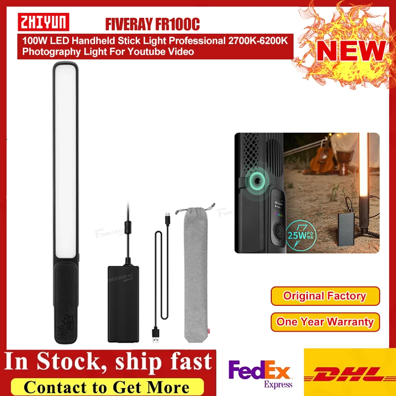 Zhiyun Fiveray Fr100c 100w Led Handheld Stick Light Professional 2700k