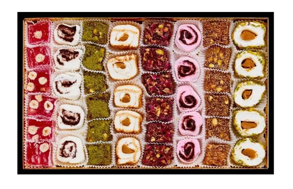 Delizia Turca In Confezione Regalo Mista Con Motivi In Marmo 1350Gr