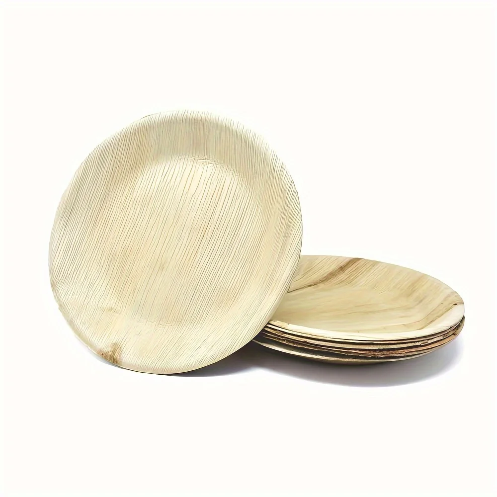 8-inch round palm leaf board party disposable dining plate