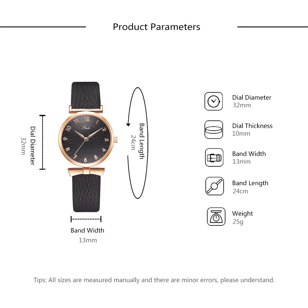 Hers Watch Sets Women Watch Top Brand Luxury Ladies Wristwatches Leather Strap Bracelet Quartz Watches for Women Pink Dial Clock