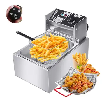 2500W 6L 220V Electric Fryer Stainless Steel Electric Fryer Household Chips Frying Pan French Fries Making Machine 1