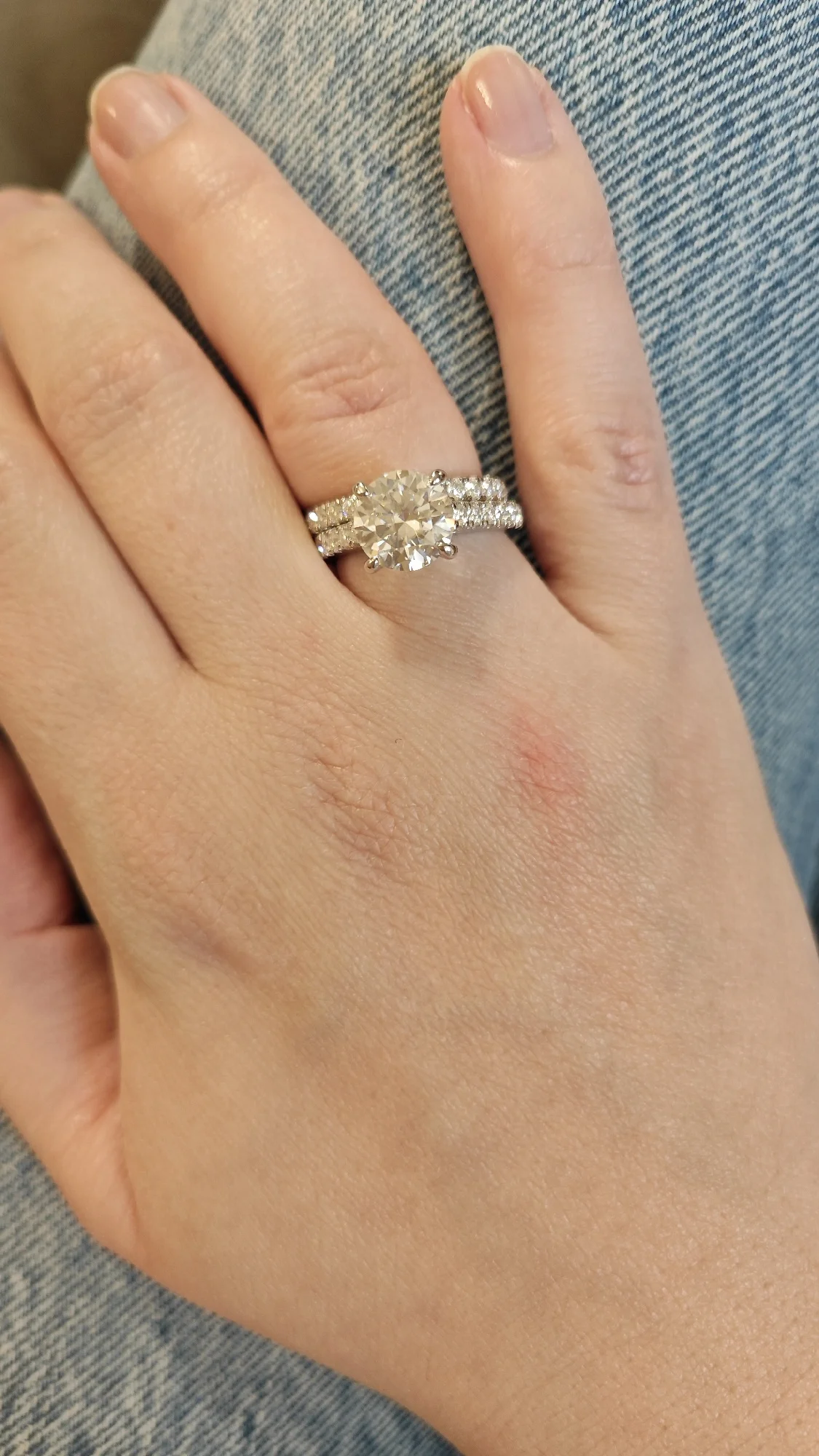 user_ced68de5出品　3点セット　ジュリアン 3ct-4.15ct Moissanite Bridal Set – Certified Sterling Silver