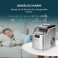 Machine à glaçons en acier inoxydable, 24 dés en 13 min, 24kg/24H, 3,2L autonettoyante avec pelle et panier pour cuisine/Bar/bureau 5